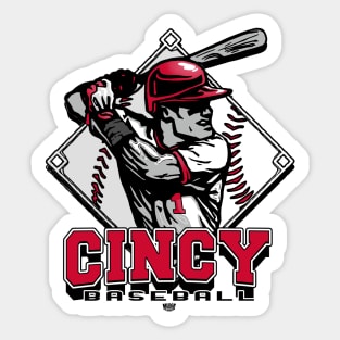 Cincy Forever Diamond Baseball Sticker